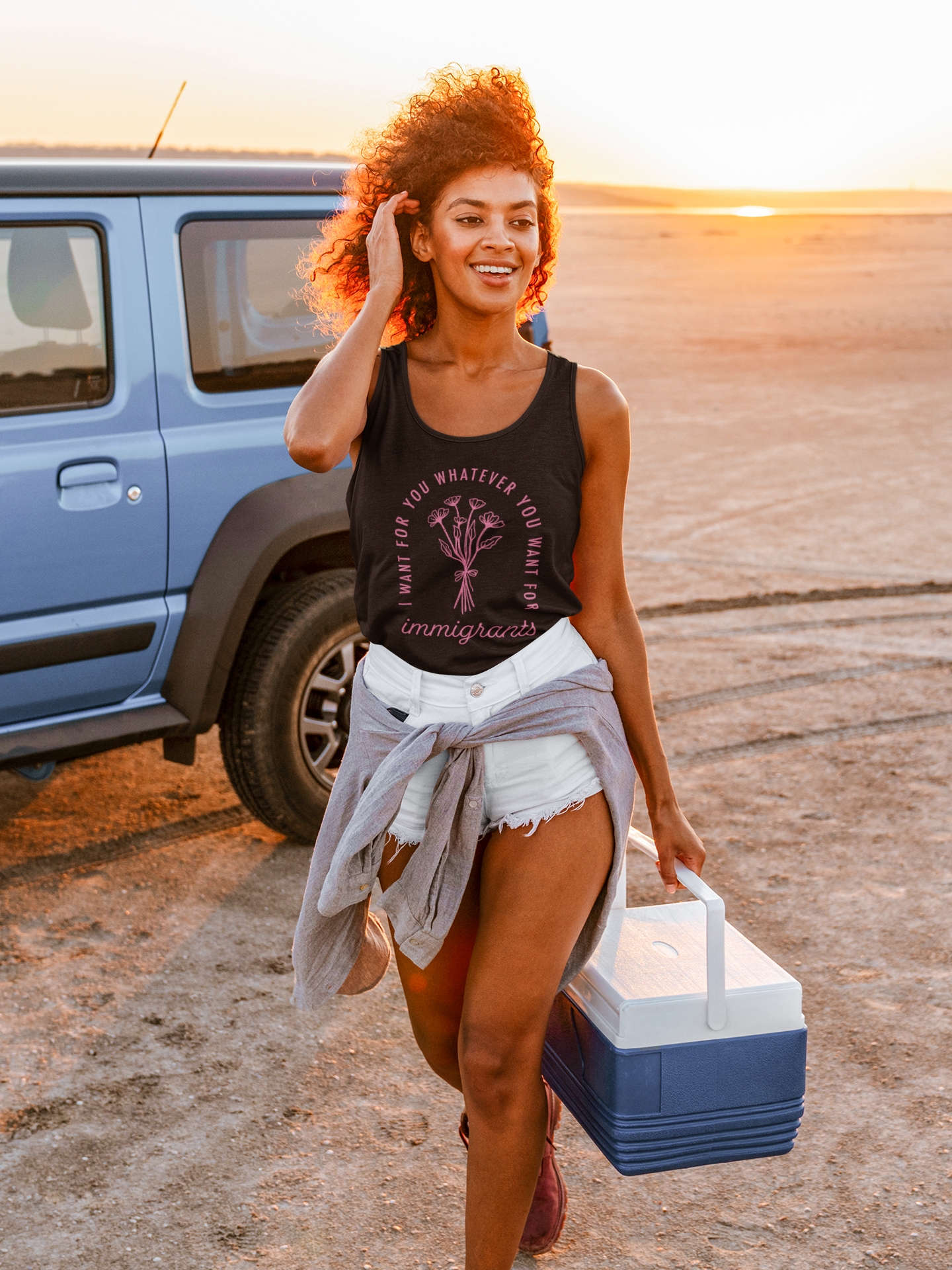 Florals With a Warning Label – Racerback Tank